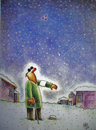 Cartoon: beklenti-expectation (small) by kotbas tagged winter,snow,blind