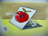 Cartoon: stumble (small) by kotbas tagged apple wolf disappointment