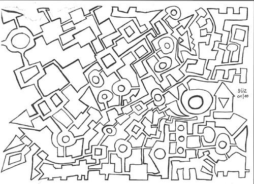 Cartoon: BIG CITY 1. (medium) by skätsch-up tagged big,city,lines,labyrinth,confusion