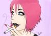 Cartoon: Pink Bozoka (small) by naths tagged pink,cigarrette,girl