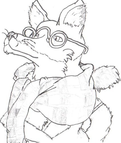 Cartoon: Diebstahlschutz (medium) by Schimmelpelz-pilz tagged diebstahlschutz,skizzen,kopierschutz,bleistiftzeichnung,fuchs,kinderbuch,schurke,bösewicht,vorsicht,gnom,fox,foxes,gnome