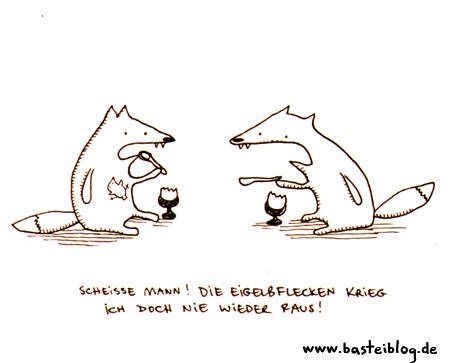 Cartoon: Eigelb (medium) by puvo tagged eigelb,egg,yellow,küken,biddy,fuchs,fox,frühstück,breakfast