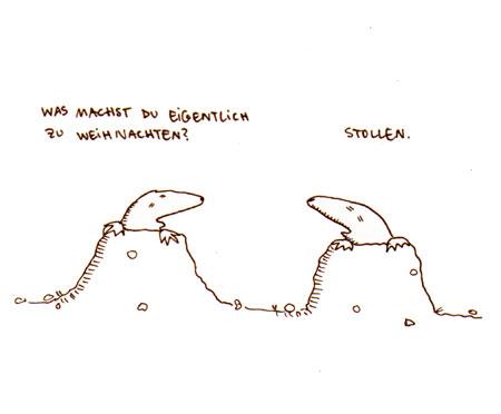 Cartoon: Stollen. (medium) by puvo tagged weihnachten,maulwurf,stollen