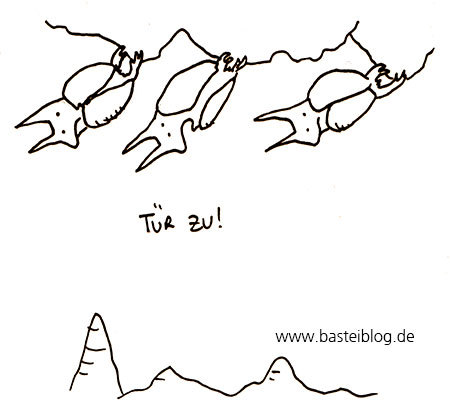 Cartoon: Tür zu. (medium) by puvo tagged tür,wind,fledermaus,bat,door