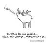 Cartoon: König des Waldes. (small) by puvo tagged hirsch,deer,wood,wald,brunft,heat,rut,röhren,bellow,sex,sexual,intercurse