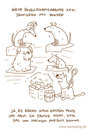 Cartoon: Nasser Hund. (small) by puvo tagged hund,sauna,katze,nass,geruch,gestank,dog,cat,steam,dampf,smell,wet
