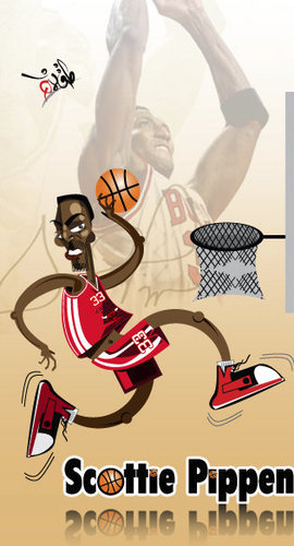 Cartoon: pippen (medium) by modigliani tagged 345