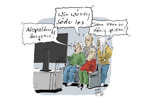 Cartoon: Bayern-Land ... (medium) by Jori Niggemeyer tagged bayern,söder,abspaltung,csu,königsöder,jori,positivethinking,positivdenken,deutschland,joricartoon,niggemeyer,joriniggemeyer,bayern,söder,abspaltung,csu,königsöder,jori,positivethinking,positivdenken,deutschland,joricartoon,niggemeyer,joriniggemeyer