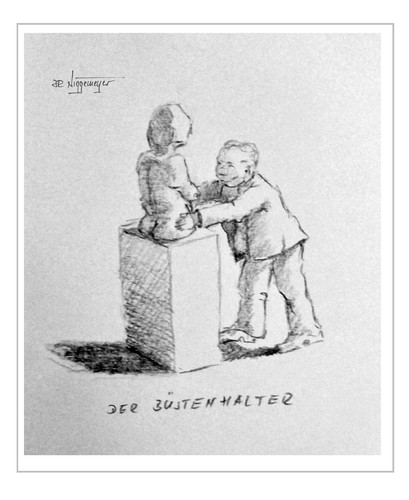 Cartoon: Berufsbild Der Büstenhalter (medium) by Jori Niggemeyer tagged joricartoon,niggemeyer,wortspiel,interpretation,liebe,berufsbild,museum,skizzen,cartoon