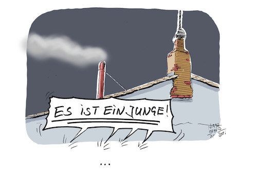 Cartoon: Er ist da... (medium) by Jori Niggemeyer tagged pabstwahl,männlich,junge,knabe,mann,sinneswande,konklave,habemuspapam,pabst,vatikan,katholischekirche,rom,jori,joricartoon,niggemeyer,joriniggemeyer,cartoon,karikatur,pabstwahl,männlich,junge,knabe,mann,sinneswande,konklave,habemuspapam,pabst,vatikan,katholischekirche,rom,jori,joricartoon,niggemeyer,joriniggemeyer,cartoon,karikatur