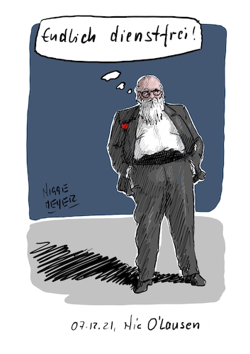 Cartoon: Nic OLausen... (medium) by Jori Niggemeyer tagged nikolaus,santa,feierabend,smoking,schick,elegant,joricartoon,niggemeyer