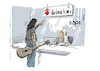 Cartoon: Aufnahme ... (small) by Jori Niggemeyer tagged musik,musiker,rockmusik,aufnahme,anmeldung,krankenhaus