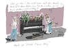 Cartoon: Heute ist ... (small) by Jori Niggemeyer tagged weltpianotag,worldpianoday,piano,klavier,tasten,blumen,pflanzen,blumengießen,überraschung,freude,mann,frau,beziehung
