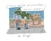 Cartoon: Wer A sagt ... (small) by Jori Niggemeyer tagged klimawandel,garten,kleingarten,schrebergarten,oase,kamel,dromedar,veränderungen,anpassung,erderwärmung