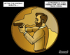 Cartoon: Nobel Peace new design (small) by javierhammad tagged nobel,peace,war,obama,osama,pakistan,geronimo,gun,smoke,kill,killer