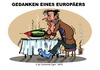Cartoon: Gedanken eines Europäers (small) by Egon58 tagged mahlzeit,rüstung,kriegstreiberei