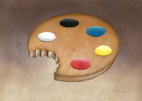 Cartoon: Palette (medium) by Riina Maido tagged palette,art,hunger