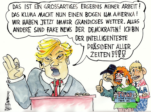 Cartoon: Der US-Aussteiger (medium) by thomasH tagged klimaabkommem,ausstieg,trump,paris,un