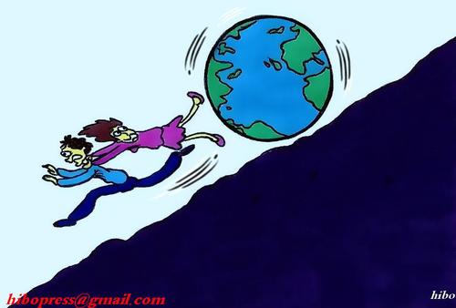 Cartoon: The end of the world (medium) by hibo tagged the,end,of,world