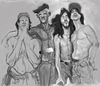Cartoon: Red hot chili peppers project (small) by cosminpodar tagged caricature drawing illustration digital painiting