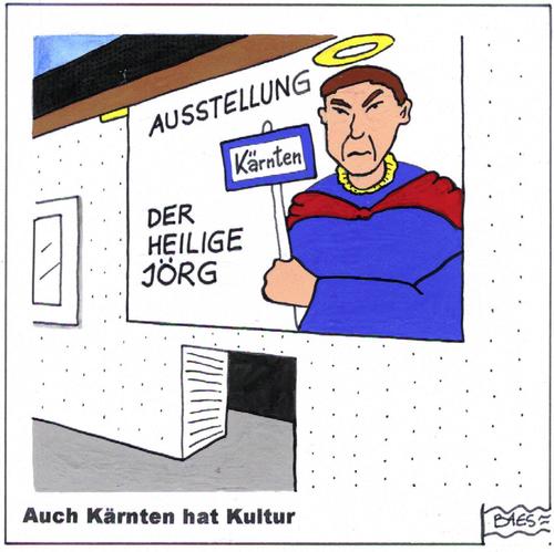 Cartoon: Auch Kärnten hat Kultur (medium) by BAES tagged jörg,haider,rechtspopulist,kärnten,österreich,fpö