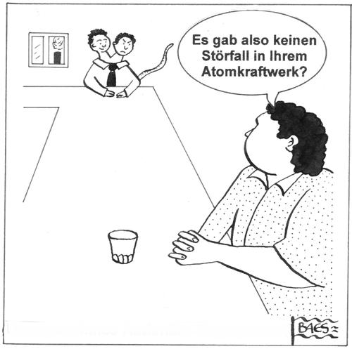 Cartoon: Fragen kann man ja mal (medium) by BAES tagged atomkraftwerk,störfall