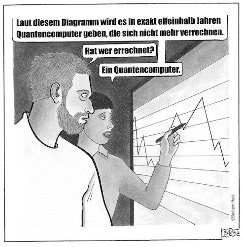 Cartoon: Quantencomputer (medium) by BAES tagged quantencomputer,rechnen,rechensystem,prozessor,computer,berechnungen,genauigkeit,fehler,quantencomputer,rechnen,rechensystem,prozessor,computer,berechnungen,genauigkeit,fehler