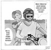 Cartoon: E-Biker (small) by BAES tagged bike,ebike,emotorrad,motorrad,fahren,radfahren,verkehr,mobilität,freiheit,romantik,lärm,benzin,sicherheit,risiko,gefahr,abenteuer,straße,cartoon