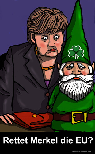 Cartoon: Irland Krise (medium) by perugino tagged angela,merkel,irland,krise,angela merkel,irland,krise,finanzkrise,finanzen,pleite,eu,angela,merkel
