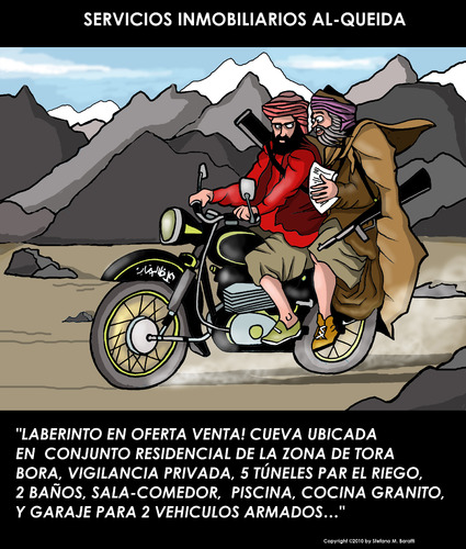 Cartoon: Servicios Inmobiliarios (medium) by perugino tagged terrorism