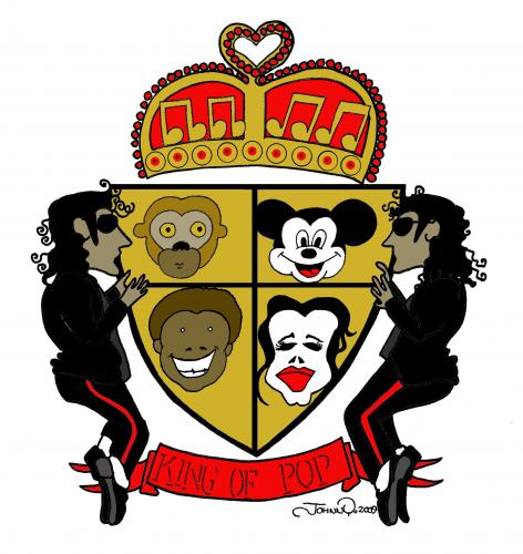 Cartoon: King of Pop (medium) by JohnnyCartoons tagged michael,jackson,king,of,pop