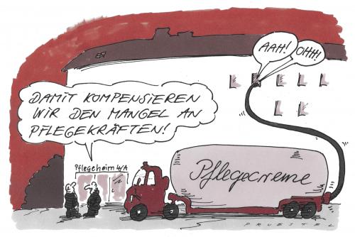 Cartoon: alternative (medium) by Andreas Prüstel tagged pflegeheim,gesundheitswesen,senioren