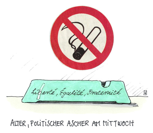 Cartoon: aschermittwoch (medium) by Andreas Prüstel tagged politischer,aschermittwoch,parteien,ascher,rauchverbot,freiheit,glichheit,brüderlichkeit,cartoon,karikatur,andreas,pruestel
