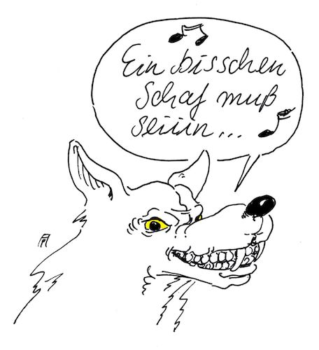 Cartoon: canis lupus (medium) by Andreas Prüstel tagged wolf,schaf,canis,lupus,cartoon,karikatur,andreas,pruestel,wolf,schaf,canis,lupus,cartoon,karikatur,andreas,pruestel
