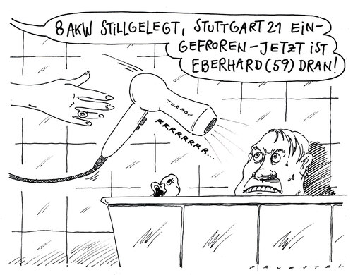 Cartoon: entschlußkraft (medium) by Andreas Prüstel tagged atomausstieg,stuttgart21,entschlossenheit,atomausstieg,stuttgart 21,entschlossenheit,atomkraft,stuttgart,21