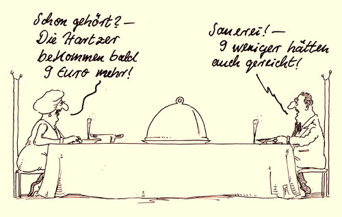 Cartoon: hartzer (medium) by Andreas Prüstel tagged hartz,vier,erhöhung,cartoon,karikatur,andreas,pruestel,hartz,vier,erhöhung,cartoon,karikatur,andreas,pruestel