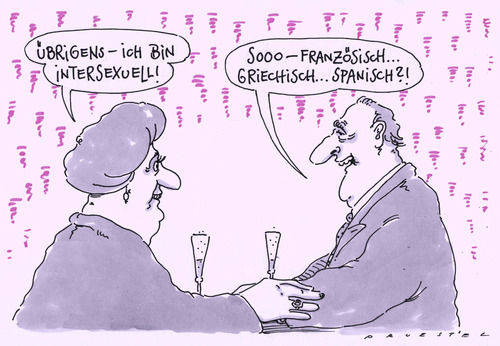 Cartoon: inter (medium) by Andreas Prüstel tagged intersexuallität,sexualpraktiken,intersexuallität,leidenschaft,lust,liebe