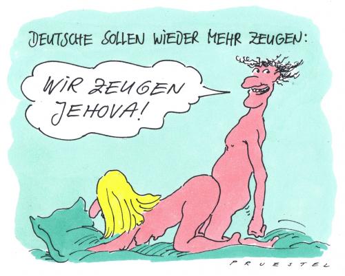 Cartoon: jehova (medium) by Andreas Prüstel tagged zeugung,deutschland,bevölkerungsschwund,sex,beischlaf,begattung,befruchtung,analverkehr,akt,bumsen,erogene zonen,fortpflanzung,geschlechtsakt,nachwuchs,familie,kinderwunsch,geschlechtsverkehr,intime beziehung,intimverkehr,mann,frau,nackt,körperliche vereinigung,liebesverkehr,zeugung,vögeln,zeugen jehovas,religion,erogene,zonen,intime,beziehung,körperliche,vereinigung,zeugen,jehovas