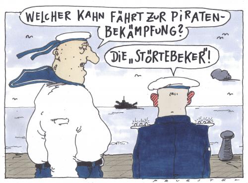 Cartoon: klar! (medium) by Andreas Prüstel tagged piraten,marine