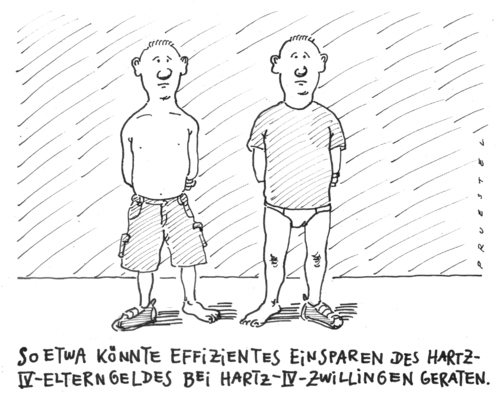 Cartoon: klug sparen (medium) by Andreas Prüstel tagged sparmaßnahmen,sozialbereich,sparen,sozialbereich