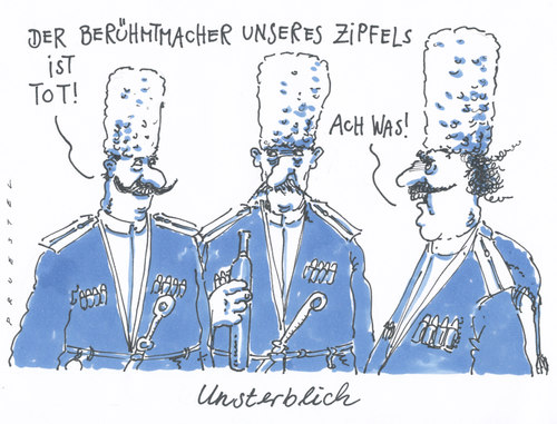 Cartoon: kosakenzipfel (medium) by Andreas Prüstel tagged loriot,kosaken,kosakenzipfel,sketch,tod,loriot,kosaken,sketch,tod,kosakenzipfel