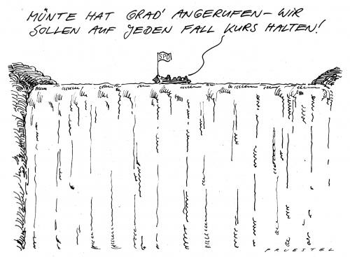 Cartoon: o.t. (medium) by Andreas Prüstel tagged spd,münte,franz müntefering,spd,münte,politiker,kurs,franz,müntefering