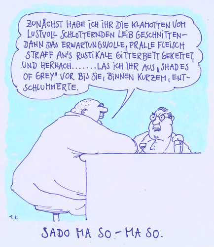 Cartoon: sadomaso (medium) by Andreas Prüstel tagged sm,sadomaso,bestseller,shadesofgrey