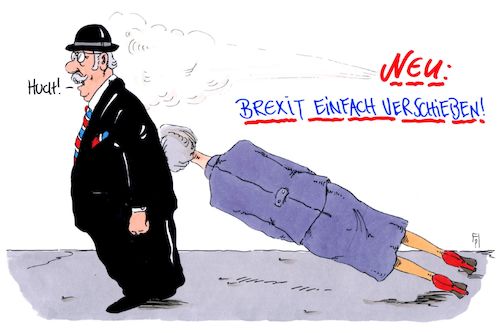 Cartoon: schiebung (medium) by Andreas Prüstel tagged brexit,theresa,may,brexitverschiebung,eu,brexiteers,parlament,cartoon,karikatur,andreas,pruestel,brexit,theresa,may,brexitverschiebung,eu,brexiteers,parlament,cartoon,karikatur,andreas,pruestel