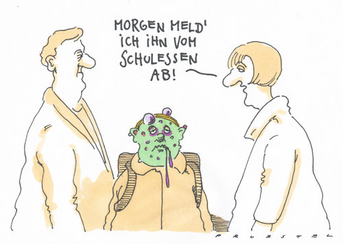 Cartoon: schulspeisung (medium) by Andreas Prüstel tagged schulessen,schulspeisungen,magendarmerkrankungen,schulessen,schulspeisungen,magendarmerkrankungen
