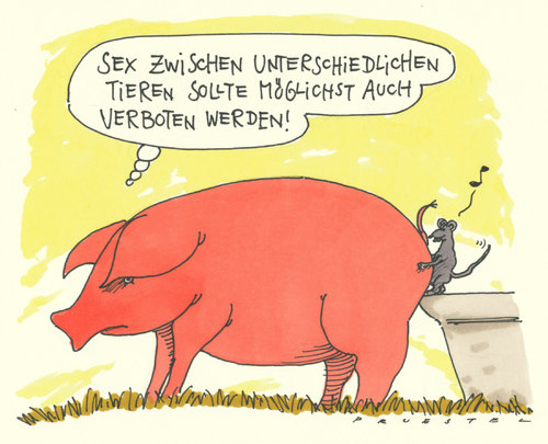 Cartoon: tiersexverbot (medium) by Andreas Prüstel tagged tiersexverbot,sodomie,tiersexverbot,sodomie