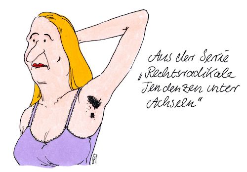 Cartoon: unter achseln (medium) by Andreas Prüstel tagged rechtsradikalismus,achselhaare,hitler,cartoon,karikatur,andreas,pruestel,rechtsradikalismus,achselhaare,hitler,cartoon,karikatur,andreas,pruestel