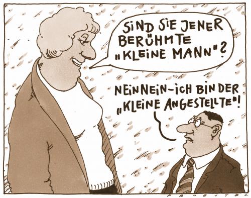 Cartoon: volkszwerg (medium) by Andreas Prüstel tagged der,einfache,mann