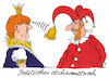 Cartoon: aschermittwoch (small) by Andreas Prüstel tagged politischer,aschermittwoch,merkel,schulz,cdu,spd,königin,narr,cartoon,karikatur,andreas,pruestel