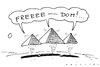 Cartoon: aufstand (small) by Andreas Prüstel tagged ägypten volksaufstand demonstrationen freiheit demokratie pyramiden gizeh kairo